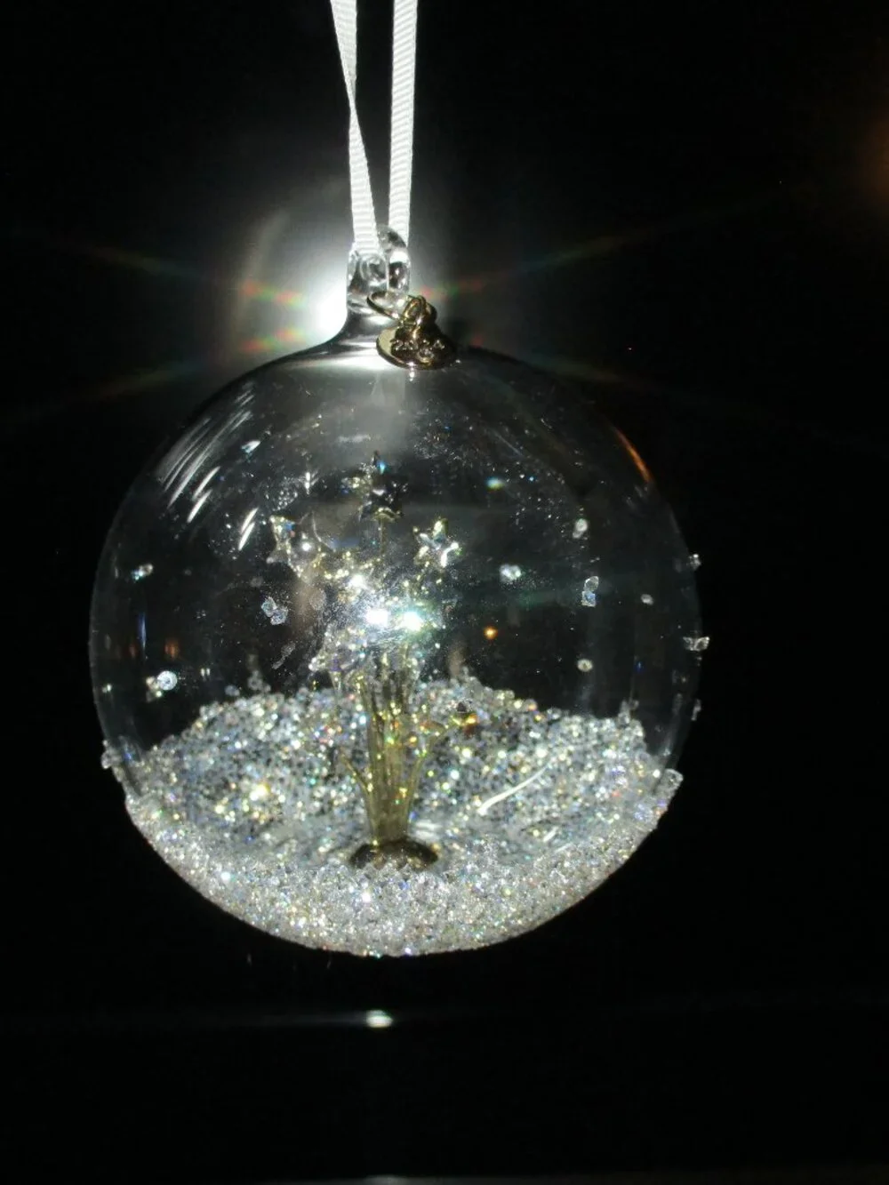 3 Swarovski Crystal Annual Christmas  Ball Ornaments  2022 -2023-2024 in box